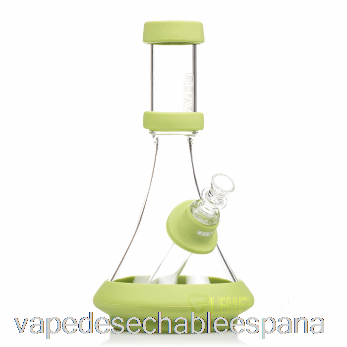 Vape Desechable España Grav Deco Vaso De Silicona Transparente + Verde Aguacate
